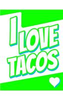 I Love Tacos: Large Print Discreet Internet Website Password Organizer, Birthday, Christmas, Friendship Gifts for Kids, Teens, Men and Women, Book Size 8 1/2 X 11: Large Print Discreet Internet Website Password Organizer, Birthday, Christmas, Friendship Gifts for Kids, Teens, Men and Women, Book Size 8 1/2 X 11