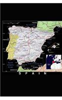 Modern Day Color Map of Spain Journal: Take Notes, Write Down Memories in this 150 Page Lined Journal