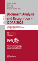 Document Analysis and Recognition - Icdar 2023