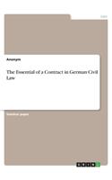 Essential of a Contract in German Civil Law