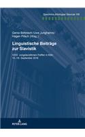 Linguistische Beitraege Zur Slavistik