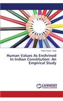 Human Values As Enshrined In Indian Constitution