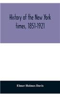History of the New York times, 1851-1921