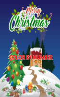 Merry Christmas Color By Number Coloring Book For Adults