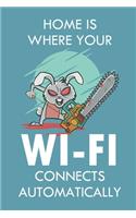Home is where your Wi-Fi connects Automatically: Passwort Buch zum organisieren deiner Passwörter - Lustiger Hase