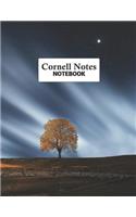 Cornell Notes Notebook: Efficient Note Taking System For College and University Students: Night Sky Tree