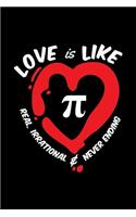 Love Is Like Pi, Real, Irrational & Never Ending