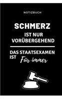 Notizbuch Schmerz Ist Nur Vorübergehend Das Staatsexamen Ist Für Immer