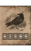 Nevermore: Periodic Table of Elements, 8 X 10 Inch Matte Softcover Paperback Notebook Journal with 120 Graph Paper Pages