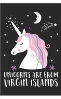 Unicorns Are From Virgin Islands: A Blank Lined Journal for Sightseers Or Travelers Who Love This Country. Makes a Great Travel Souvenir.