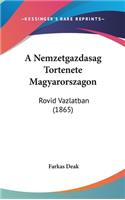 A Nemzetgazdasag Tortenete Magyarorszagon