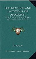 Translations and Imitations of Anacreon