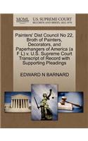 Painters' Dist Council No 22, Broth of Painters, Decorators, and Paperhangers of America (A F L) V. U.S. Supreme Court Transcript of Record with Supporting Pleadings