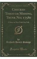 Checked Through, Missing, Trunk No. 17580: A Story on New York City Life (Classic Reprint)
