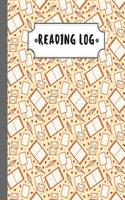 Reading Log: Reading Journal Gifts for Book Lovers 106 Pages - (Yellow Book Pattern Cover) - Large 8x10 100 Record Page & Index Page & Want to Read (Reading Log&