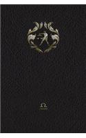 Monogram Libra Notebook: Blank Diary Journal Log Notebook(75 Monogram Black 150 Lined)