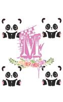 M: panda bear Personalised Initial M Monogram Composition Notebook Journal for Girls and Kids: panda bearNotebook Journal for Girls and Kids(13 1)