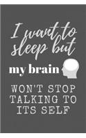 I Want to Sleep But My Brain Won't Stop Talking to Its Self