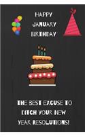Happy January Birthday. The Best Excuse To Ditch Your New Year Resolutions!
