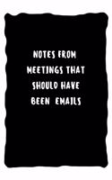 Notes from meetings that should have been emails