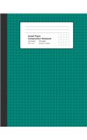 Graph Paper Composition Notebook: Teal, Grid Paper Notebook, Quad Ruled, 4 Square Per Inch (4x4), 100 Sheets, 200 pages (Large, 8.5 x 11)