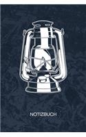 Notizbuch: A5 Kariert - Vintage Liebhaber Heft - Retro Notizheft 120 Seiten KARO - Alte Zeiten Notizblock Öllampe Motiv - 90er Kind Geschenk