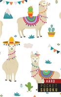 Pocket Sudoku Hard: 158 Hard Sudoku Puzzles - Pocket Sudoku Puzzle Books - Large Print Sudoku Puzzle Books For Adults - Sudoku For Seniors - Travel Size - Alpacas