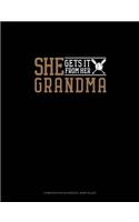 She Gets It From Her Grandma (Softball): Composition Notebook: Wide Ruled(1290 Composition Notebook: Wide Ruled)