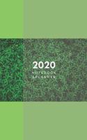2020 Lined Notebook & Planner, Soft Cover 6x9 College Ruled, Green