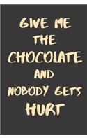 Give me the chocolate and nobody gets hurt