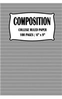 Composition College Ruled Paper Notebook