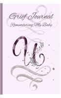 Monogram - Letter U: Grief Journal, Remembering My Baby: Miscarriage . Stillbirth . Neonatal Death