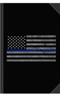 Thin Blue Line Us Flag Journal Notebook: Blank Lined Ruled for Writing 6x9 120 Pages