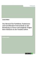 Das Mensch-Tier-Verhältnis. Funktionen und Geschlechter-Unterschiede in der Beziehung zu Tieren und mögliche Folgen ihres Einsatzes in der Sozialen Arbeit
