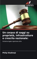 corpus di saggi su proprietà, infrastrutture e crescita nazionale