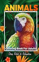 Animals Adult Coloring Book