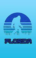 Florida: Bigfoot themed journal with names of States in America.