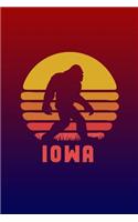 Iowa: Bigfoot themed journal with names of States in America.