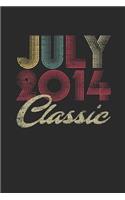 Classic July 2014: Blank Lined Notebook / Journal (6 X 9) - July Birthday Gift and July Anniversary Gift