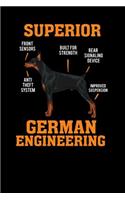 Superior German Engineering: 120 Pages I 6x9 I Graph Paper 4x4 I Funny Doberman & Pinscher Dog Gifts