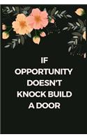 If opportunity doesn't Knock Build a Door