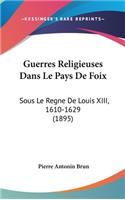 Guerres Religieuses Dans Le Pays de Foix: Sous Le Regne de Louis XIII, 1610-1629 (1895)