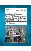Charles A. Miller and Watts T. Miller Appellants. Against James B. Turnley, Impleaded, Respondent