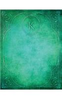 Monogram "K" Blank Sketchbook: Art Sketch Pad Notebook(11 Monogram Elegance 150 Sketch)
