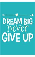 Dream Big Never Give Up