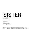 Funny Sister Definition Notebook: Blank Lined Journal (Best Sarcastic Gift): 6 x 9 inches // 120 Lined Blank Pages // College Ruled