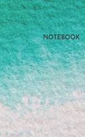 Notebook: Turquoise Water Blank Lined Wide Ruled Notebook 6x9 Inches 100 Pages