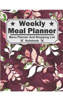 Weekly Meal Planner - Menu Planner And Shopping List Notebook