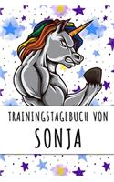 Trainingstagebuch von Sonja: Personalisierter Tagesplaner für dein Fitness- und Krafttraining im Fitnessstudio oder Zuhause