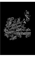 Trumpet: 6x9 trumpet - lined - ruled paper - notebook - notes